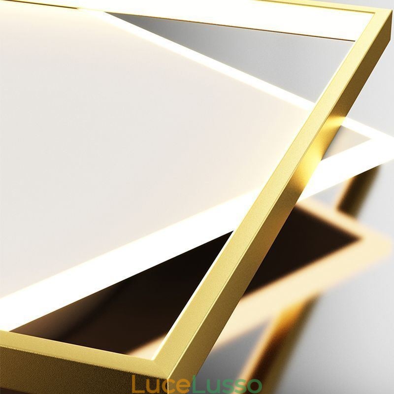 Lampada da soffitto moderna quadrata geometrica in acrilico