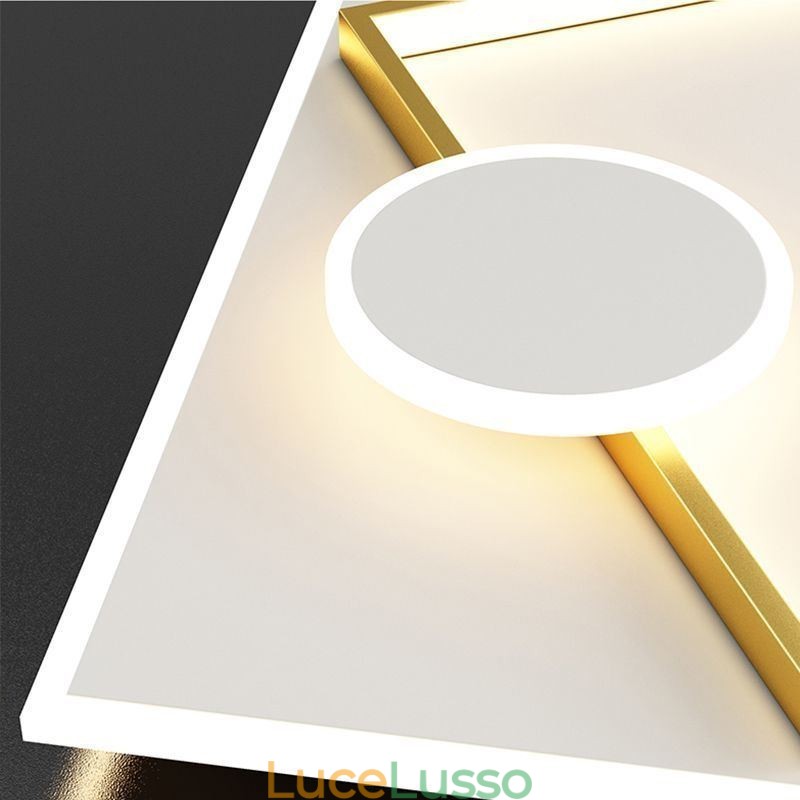 Lampada da soffitto moderna quadrata geometrica in acrilico