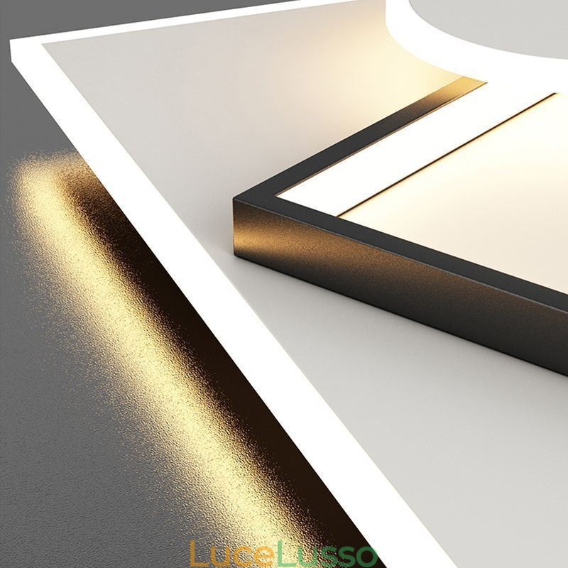 Lampada da soffitto moderna quadrata geometrica in acrilico