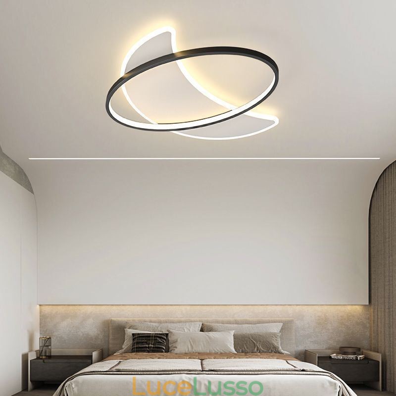 Lampada da soffitto moderna con decorazione a forma di luna