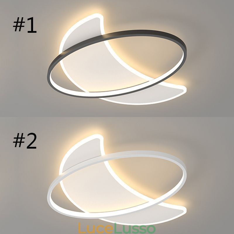 Lampada da soffitto moderna con decorazione a forma di luna