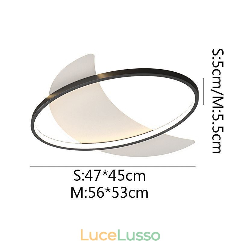 Lampada da soffitto moderna con decorazione a forma di luna