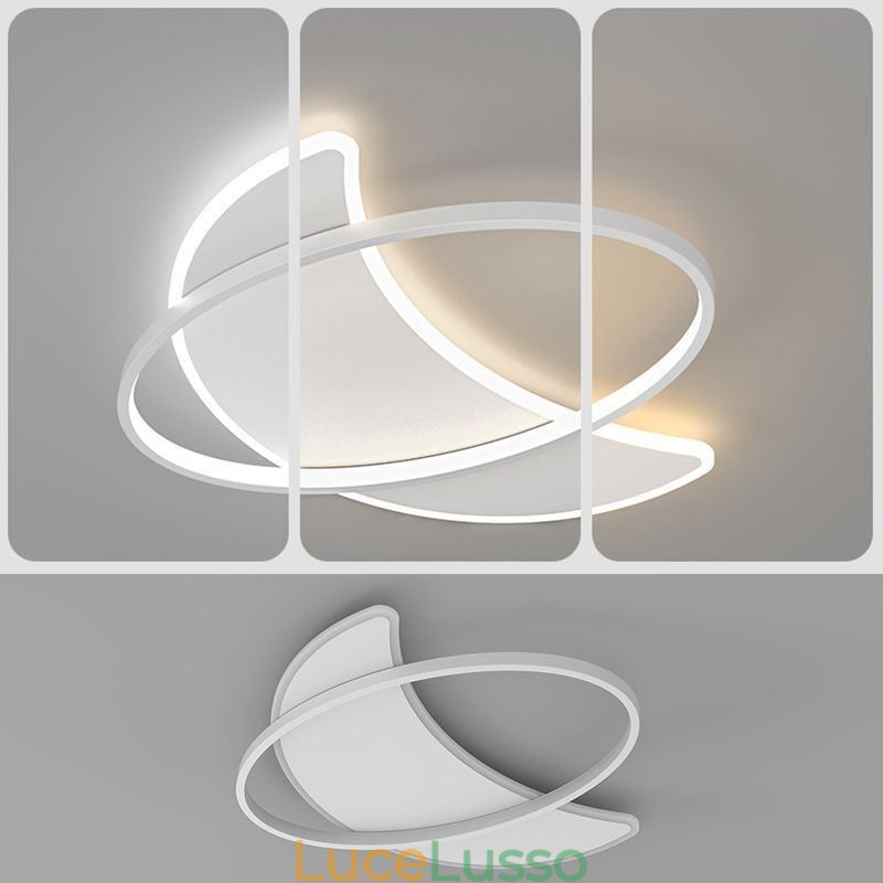 Lampada da soffitto moderna con decorazione a forma di luna