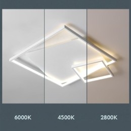 Lampada da soffitto moderna quadrata per interni, apparecchi di illuminazione intelligenti