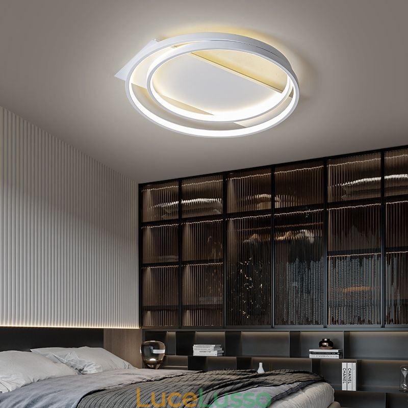 Lampada da soffitto moderna rotonda con montaggio a filo