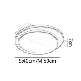 Lampada da soffitto moderna rotonda con montaggio a filo