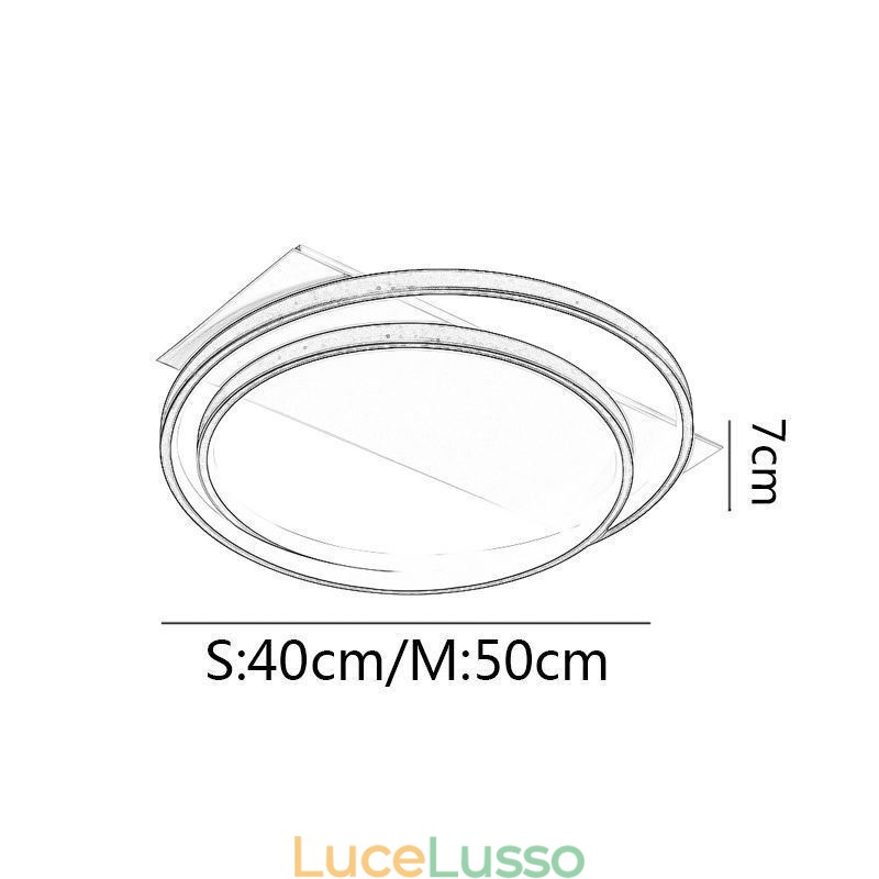 Lampada da soffitto moderna rotonda con montaggio a filo