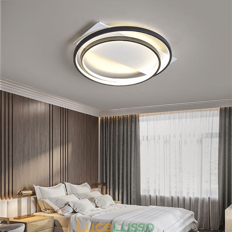 Lampada da soffitto moderna rotonda con montaggio a filo