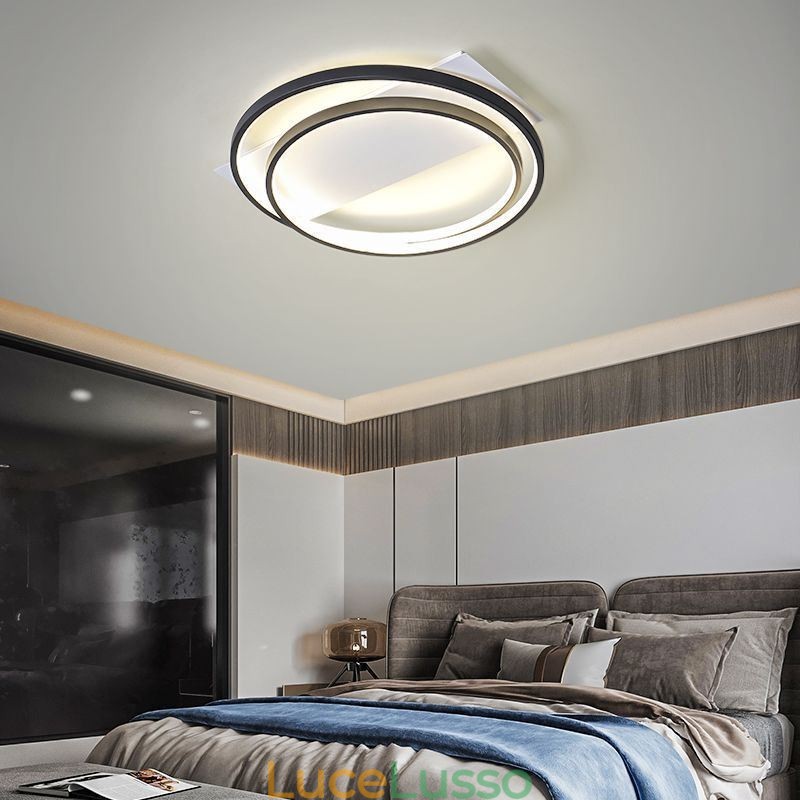 Lampada da soffitto moderna rotonda con montaggio a filo