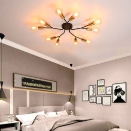 Lampadario moderno da soffitto Lampadario vintage nero