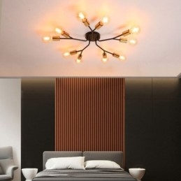 Lampadario moderno da soffitto Lampadario vintage nero