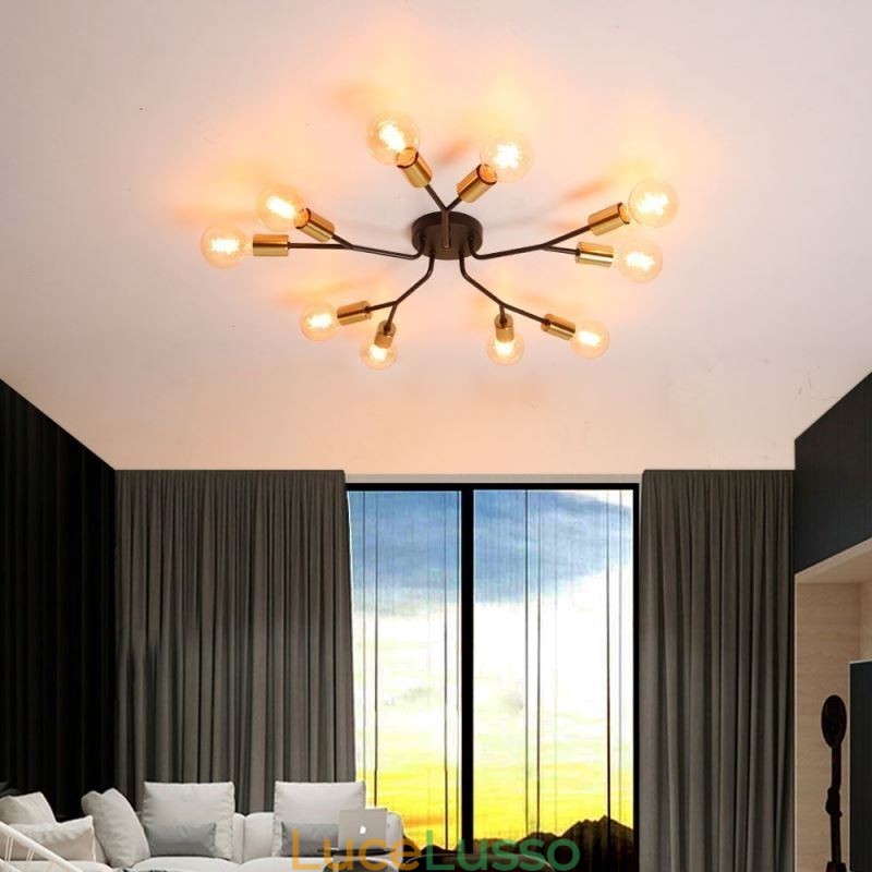 Lampadario moderno da soffitto Lampadario vintage nero