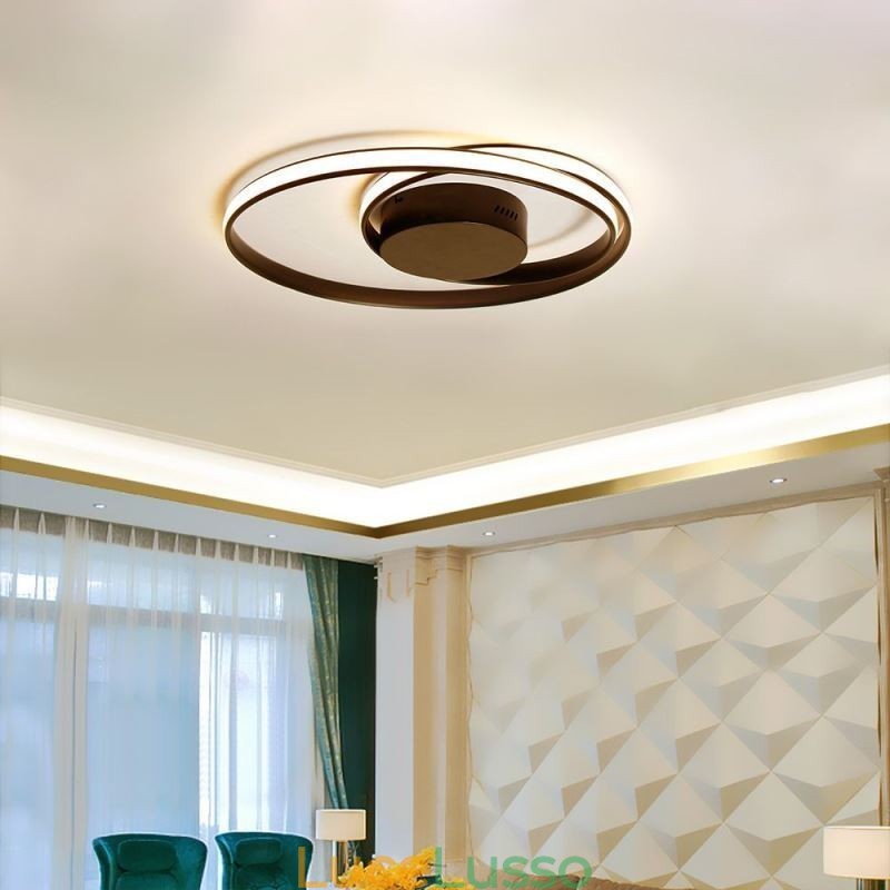 Moderne lampade da soffitto doppie rotonde