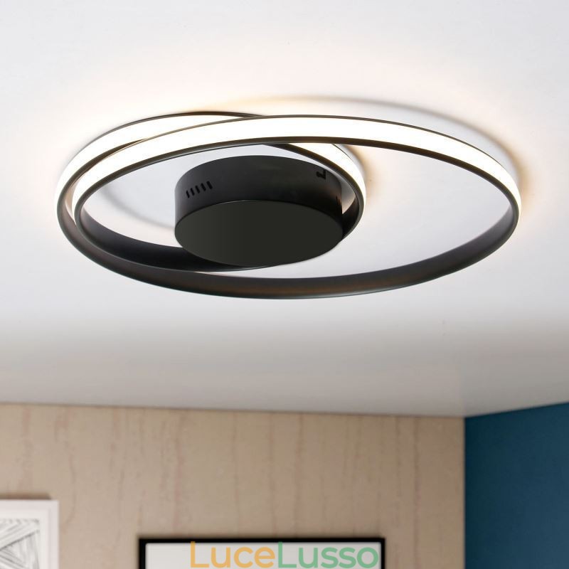 Moderne lampade da soffitto doppie rotonde
