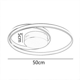Moderne lampade da soffitto doppie rotonde