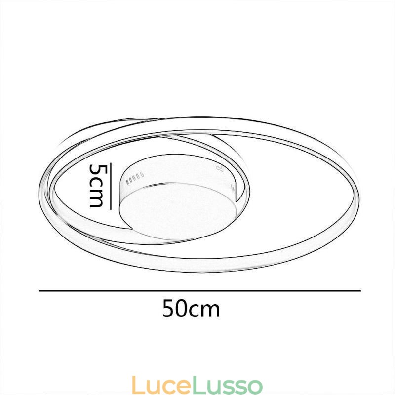 Moderne lampade da soffitto doppie rotonde