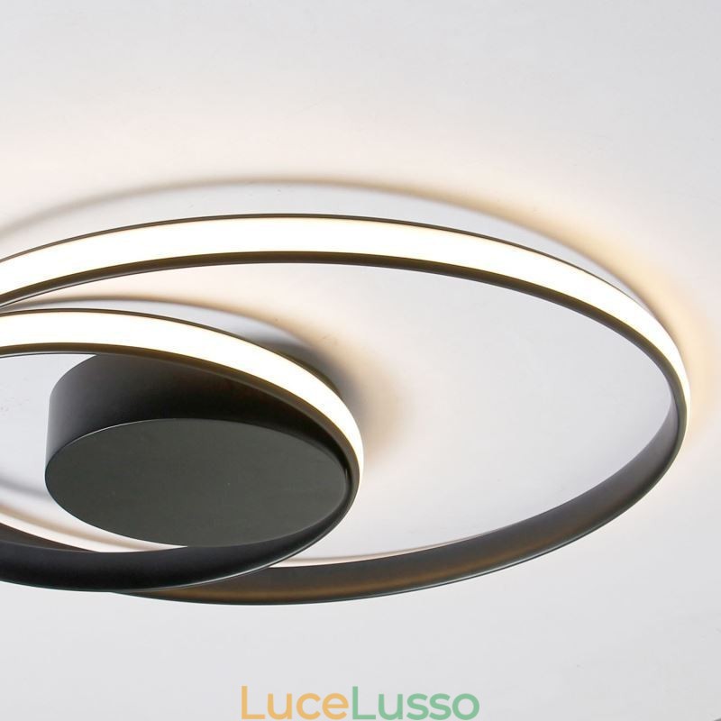Moderne lampade da soffitto doppie rotonde