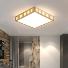 Lampada da soffitto giapponese Lampada da soffitto quadrata in legno