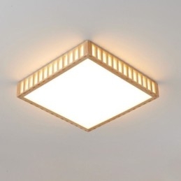 Lampada da soffitto giapponese Lampada da soffitto quadrata in legno