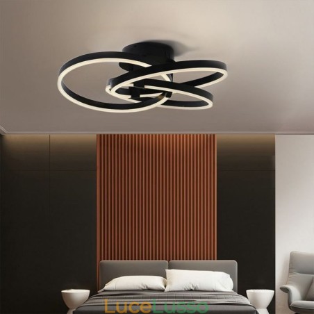 Lampada da soffitto moderna Lampada da soffitto a 3 anelli Lampada da soffitto moderna Lampada da soffitto a 3 anelli