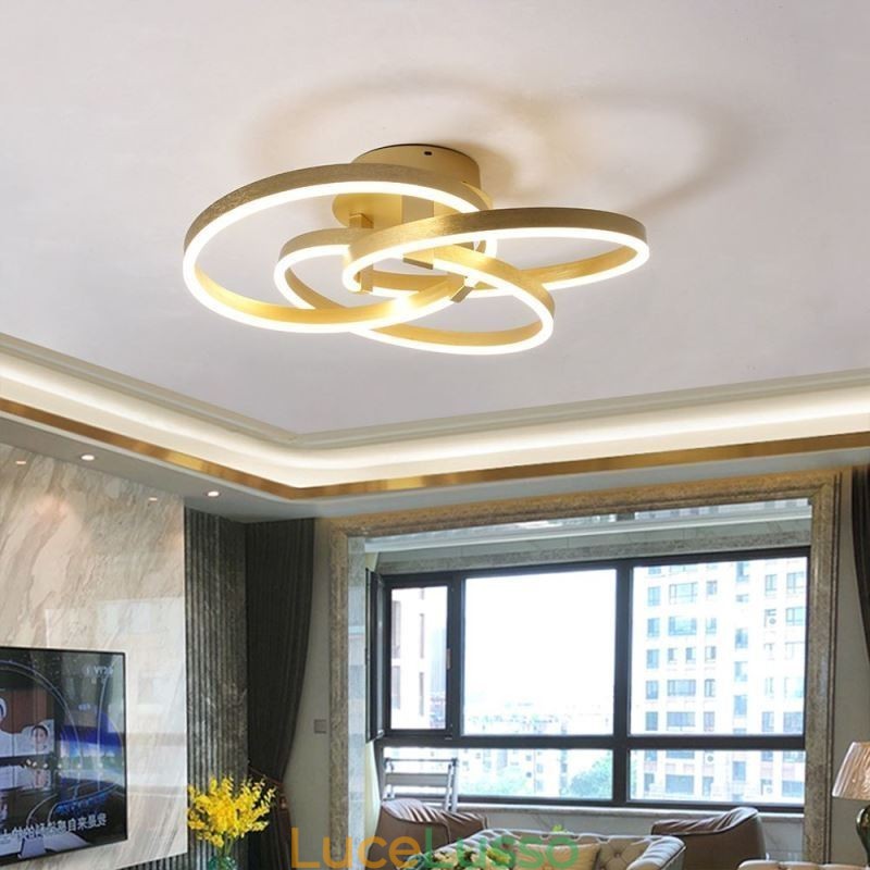 Lampada da soffitto moderna Lampada da soffitto a 3 anelli