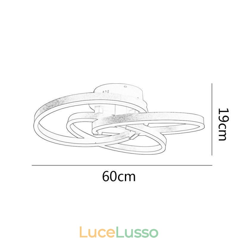 Lampada da soffitto moderna Lampada da soffitto a 3 anelli