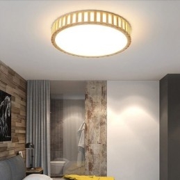 Lampada giapponese in legno per illuminazione da soffitto