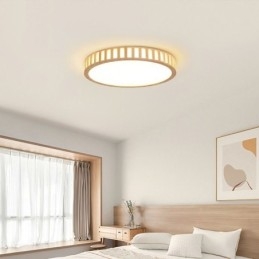 Lampada giapponese in legno per illuminazione da soffitto