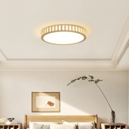 Lampada giapponese in legno per illuminazione da soffitto