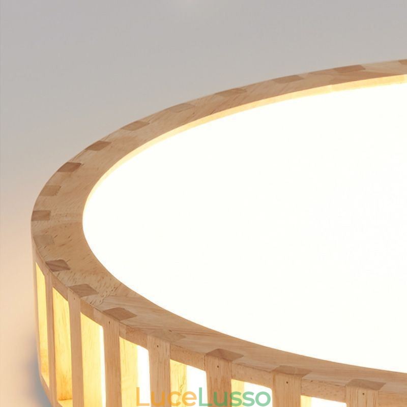 Lampada giapponese in legno per illuminazione da soffitto
