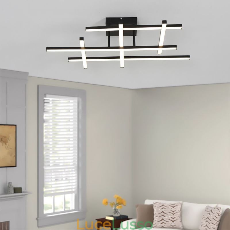 Lampada da soffitto in alluminio con montaggio a filo