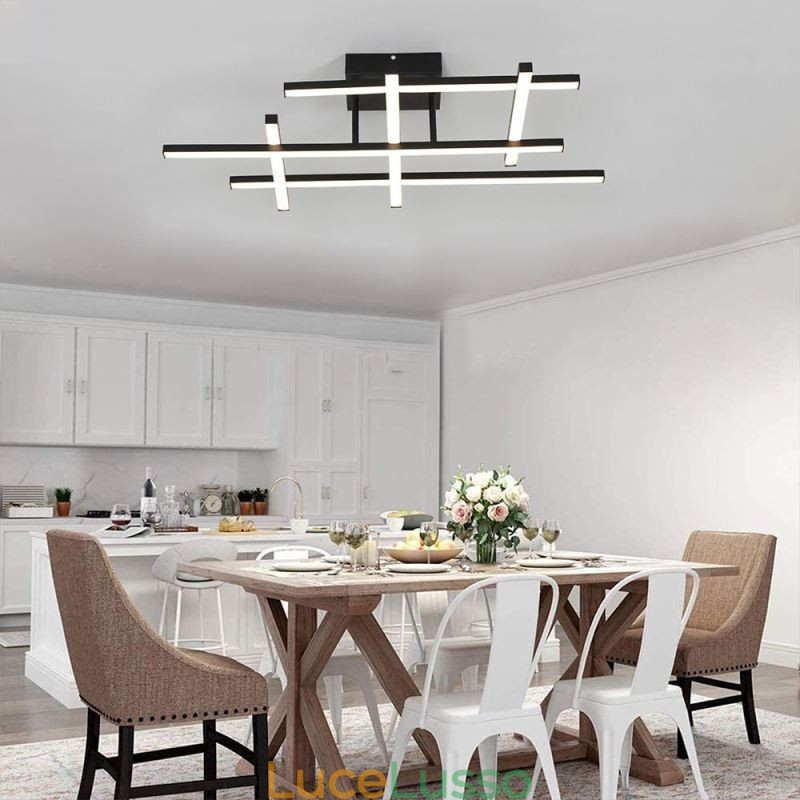 Lampada da soffitto in alluminio con montaggio a filo
