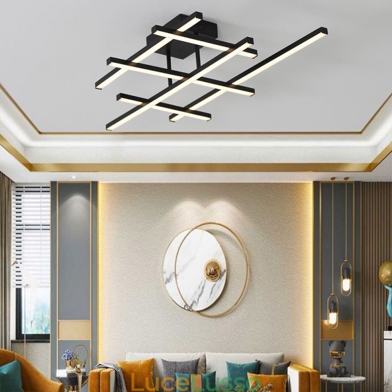 Lampada da soffitto in alluminio con montaggio a filo