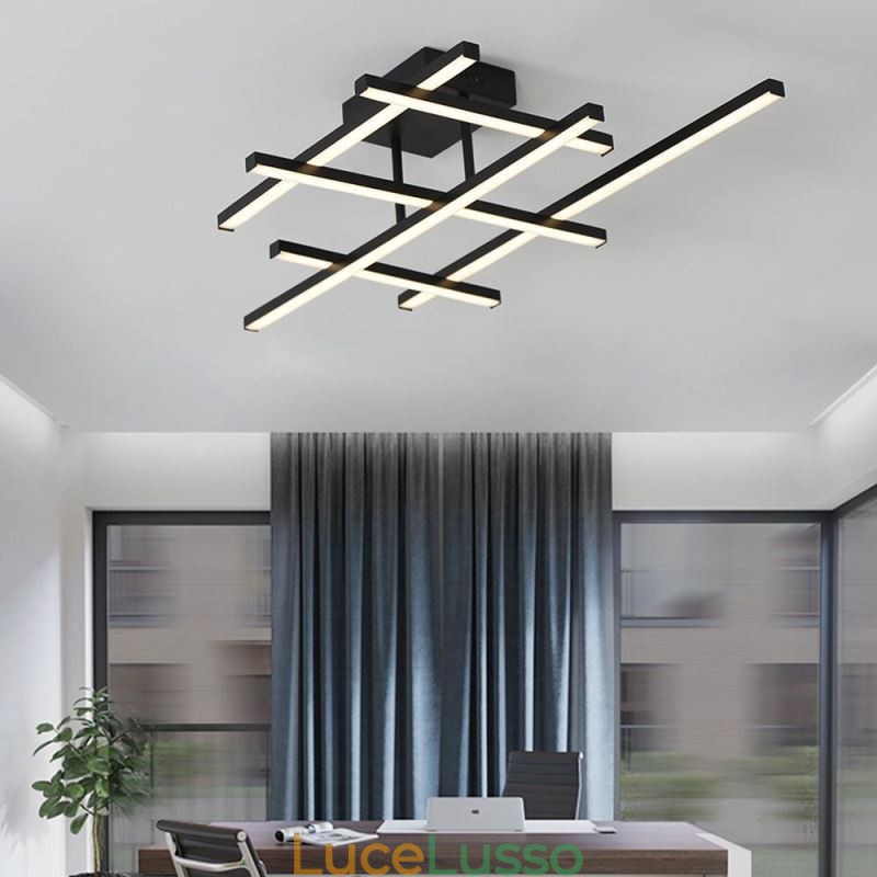 Lampada da soffitto in alluminio con montaggio a filo