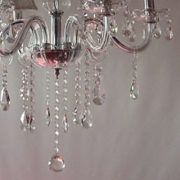 Lampadario moderno di lusso a 6 luci con decorazione in cristallo