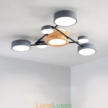 Lampada da soffitto moderna in acrilico a forma molecolare Lampada da soffitto moderna in acrilico a forma molecolare