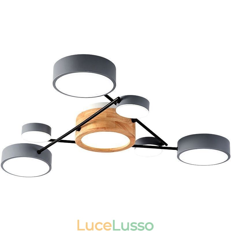 Lampada da soffitto moderna in acrilico a forma molecolare