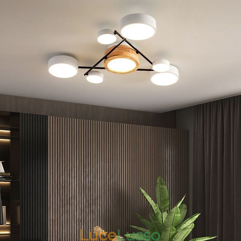Lampada da soffitto moderna in acrilico a forma molecolare