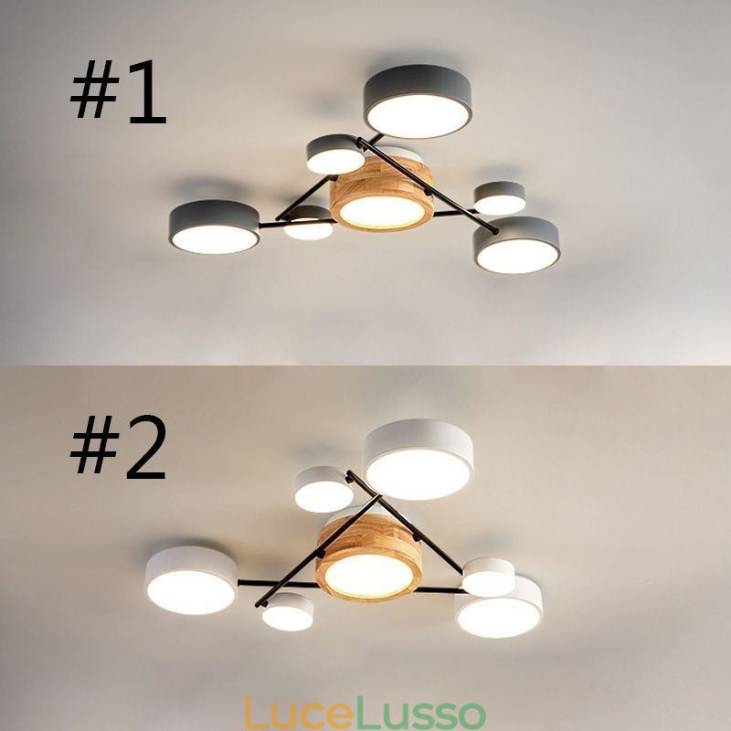 Lampada da soffitto moderna in acrilico a forma molecolare