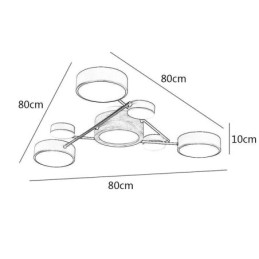 Lampada da soffitto moderna in acrilico a forma molecolare