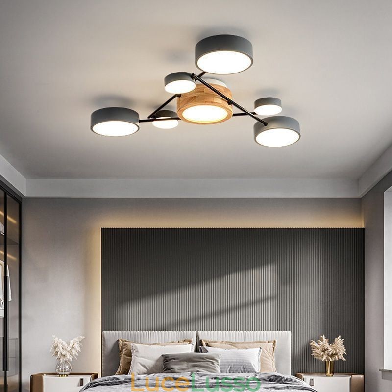 Lampada da soffitto moderna in acrilico a forma molecolare