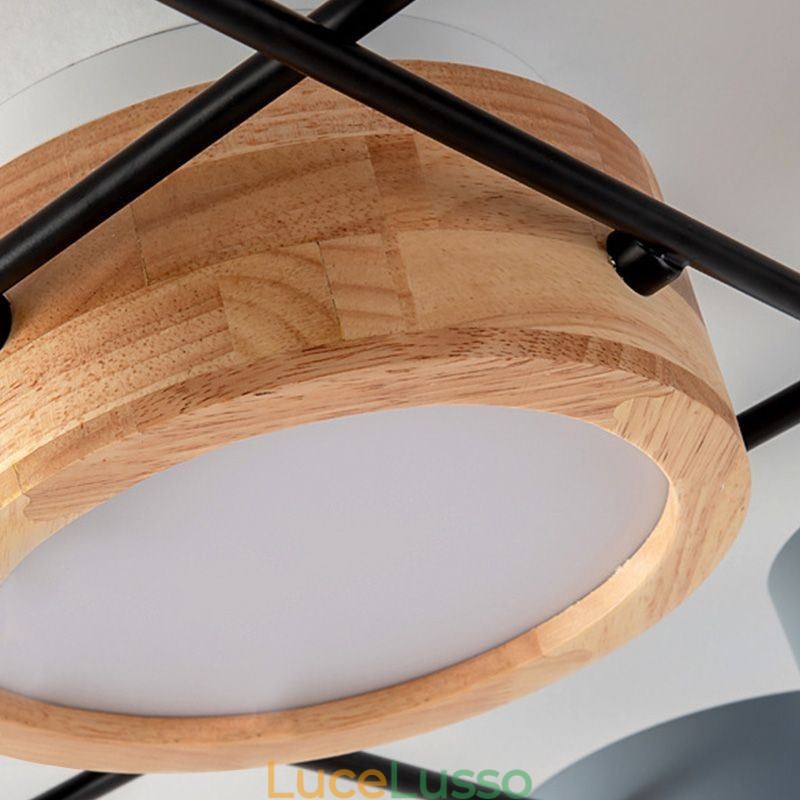 Lampada da soffitto moderna in acrilico a forma molecolare