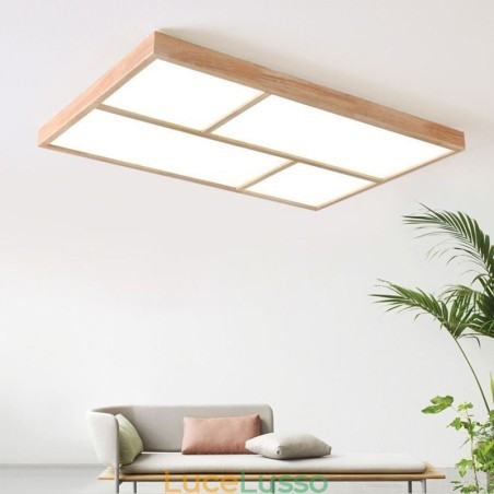 Lampada da soffitto moderna, lampada da soffitto a filo in stile minimalista in legno Lampada da soffitto moderna, lampada da soffitto a filo in stile minimalista in legno
