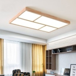 Lampada da soffitto moderna, lampada da soffitto a filo in stile minimalista in legno