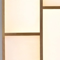 Lampada da soffitto moderna, lampada da soffitto a filo in stile minimalista in legno