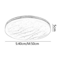 Lampada da soffitto in legno giapponese Lampada da soffitto rotonda in acrilico ondulato