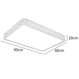 Lampada da soffitto in acrilico giapponese Lampada da soffitto rettangolare in legno di gomma