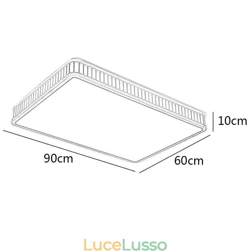 Lampada da soffitto in acrilico giapponese Lampada da soffitto rettangolare in legno di gomma