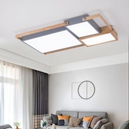 Lampada da soffitto moderna con giunzione rettangolare