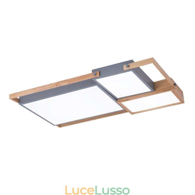 Lampada da soffitto moderna con giunzione rettangolare